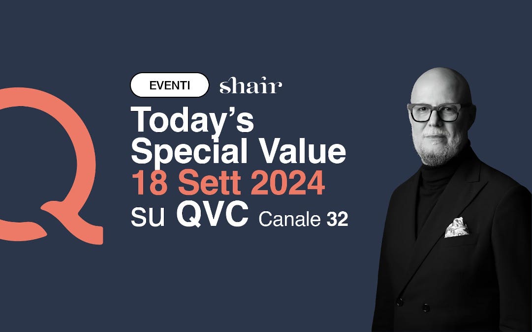 TODAY'S SPECIAL VALUE: oggi su QVC, canale 32, un'intera giornata dedicata al nostro Brand Shair