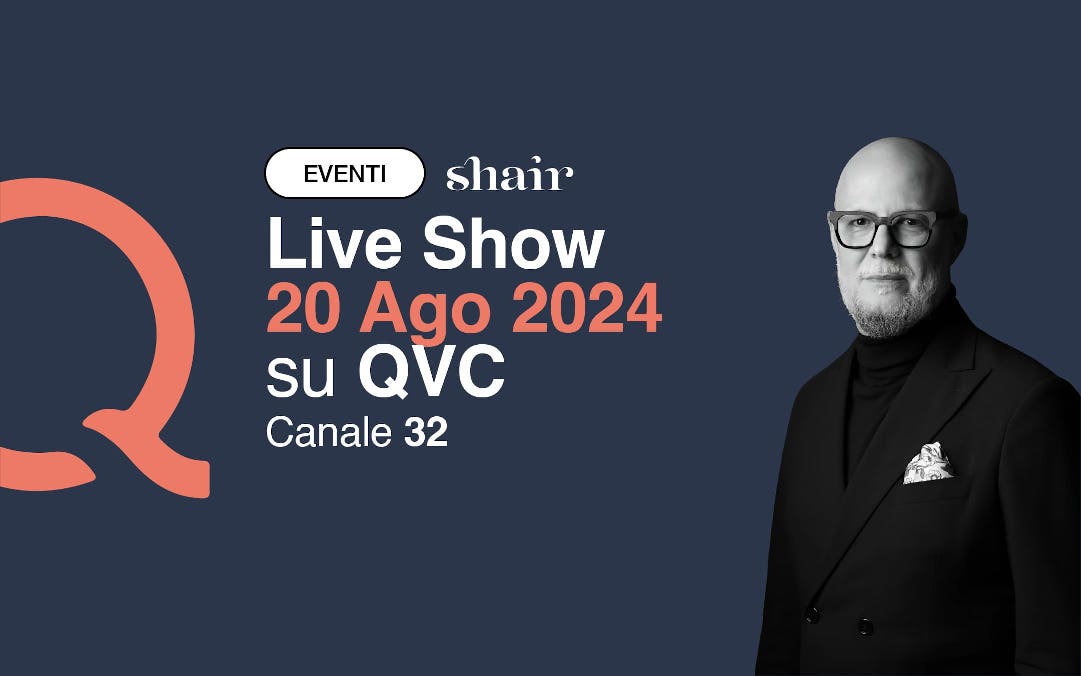 Nuovo appuntamento con Shair 💎  In diretta alle ore 21:20 su QVC Italia