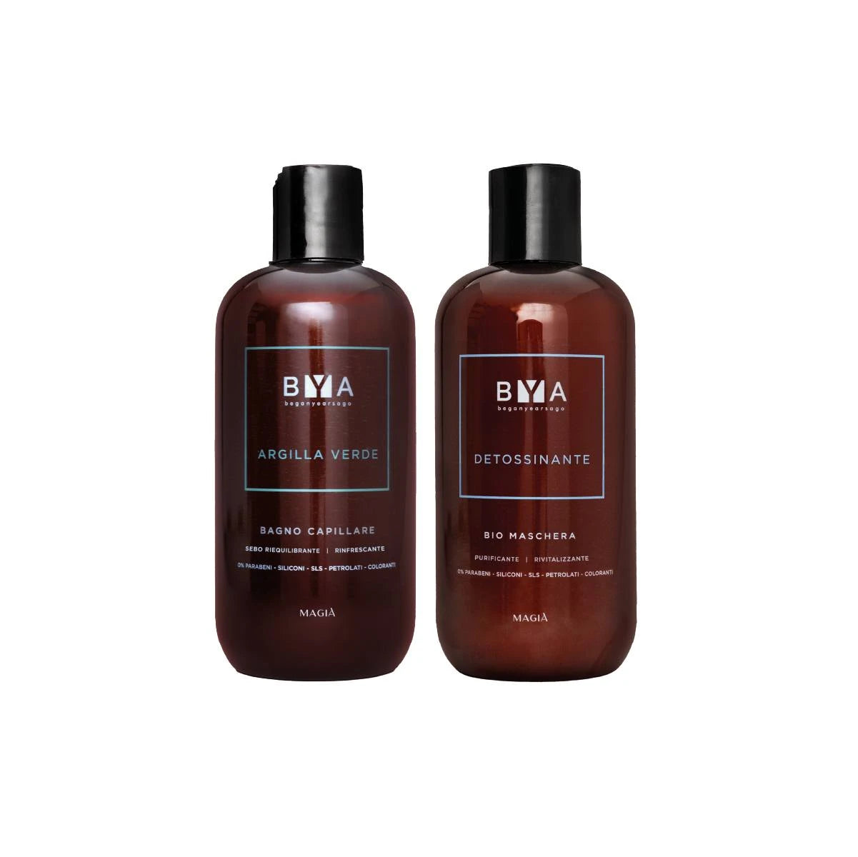 BYA | Duo: Capillary Bath Green Clay + Detoxifying BIO Mask - 2×250 ML.