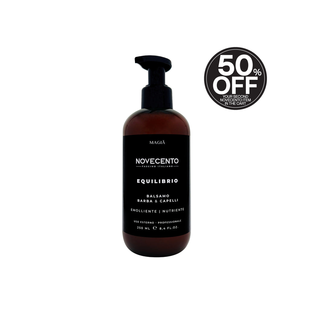 NOVECENTO | Equilibrio: Detangling and Nourishing Balm for Beard and Hair Care - 250 Ml.