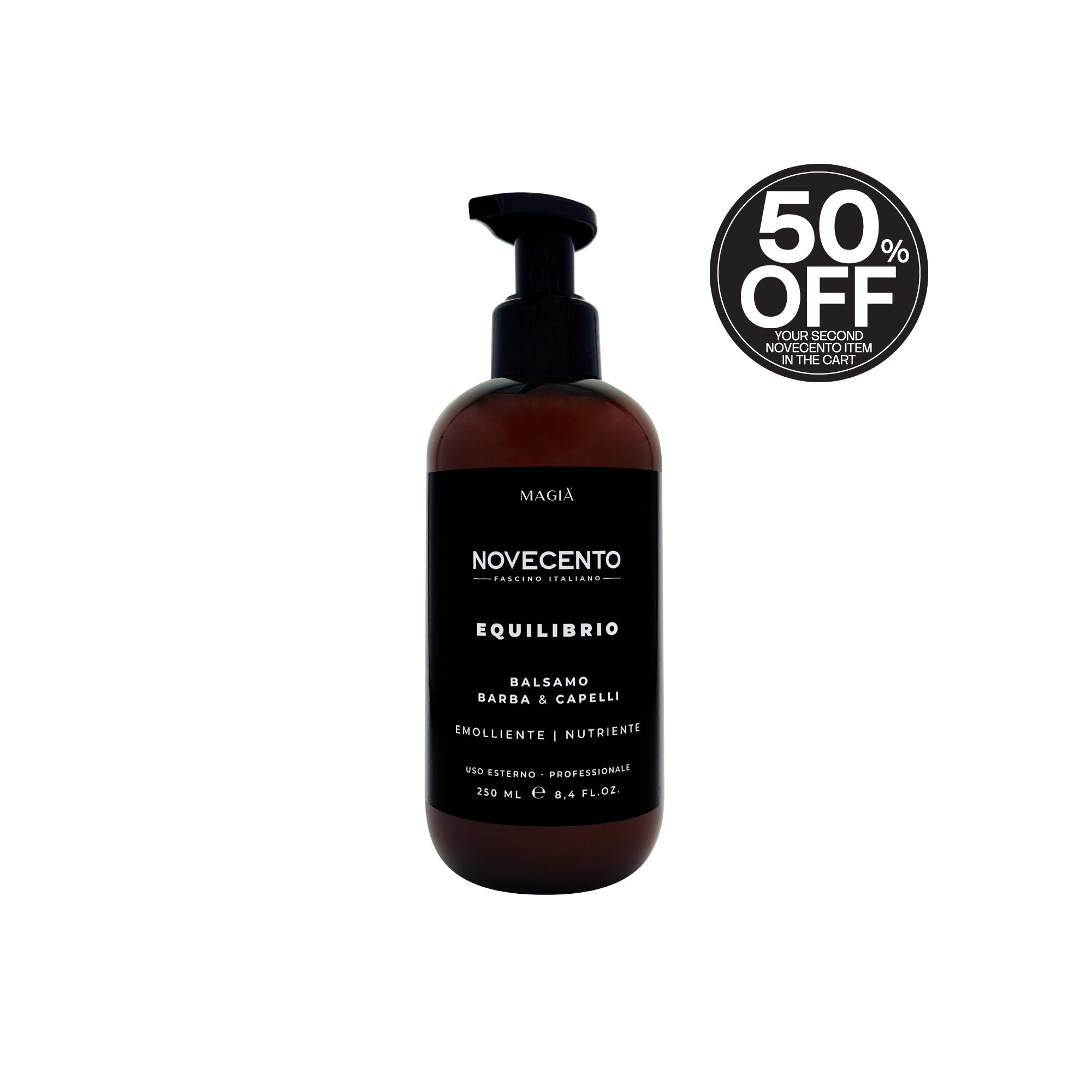 NOVECENTO | Equilibrio: Detangling and Nourishing Balm for Beard and Hair Care - 250 Ml.