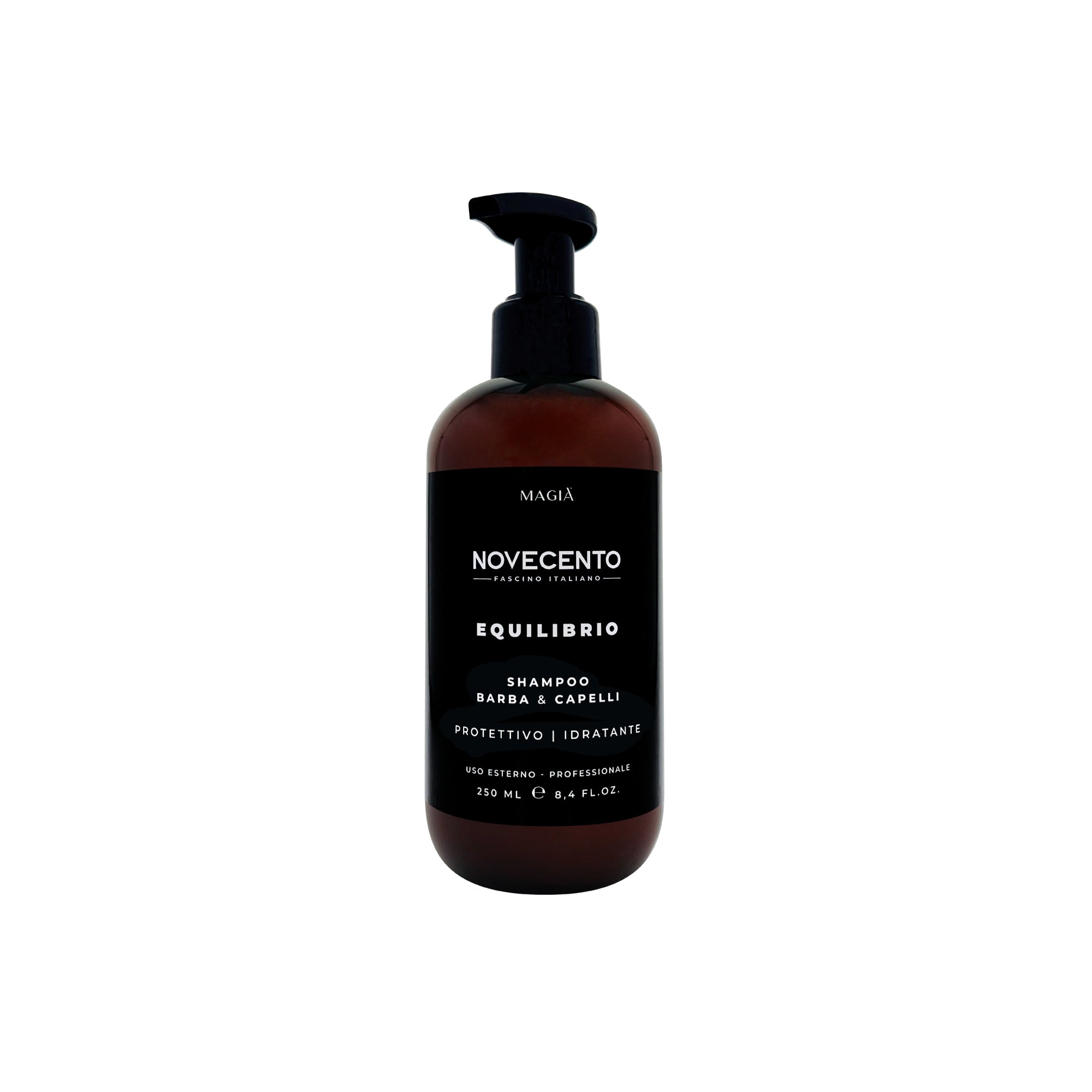 NOVECENTO | Equilibrio: Shampoo Detergente per Barba e Capelli - 250 Ml.