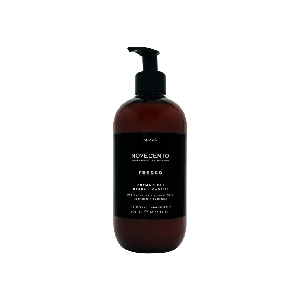 NOVECENTO | Fresco: 2-in-1 Beard & Hair Cream - 500 Ml.