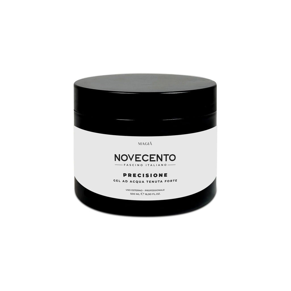 NOVECENTO | Precisione: Water-Based Hair Gel AG – Strong Hold - 500 Ml.