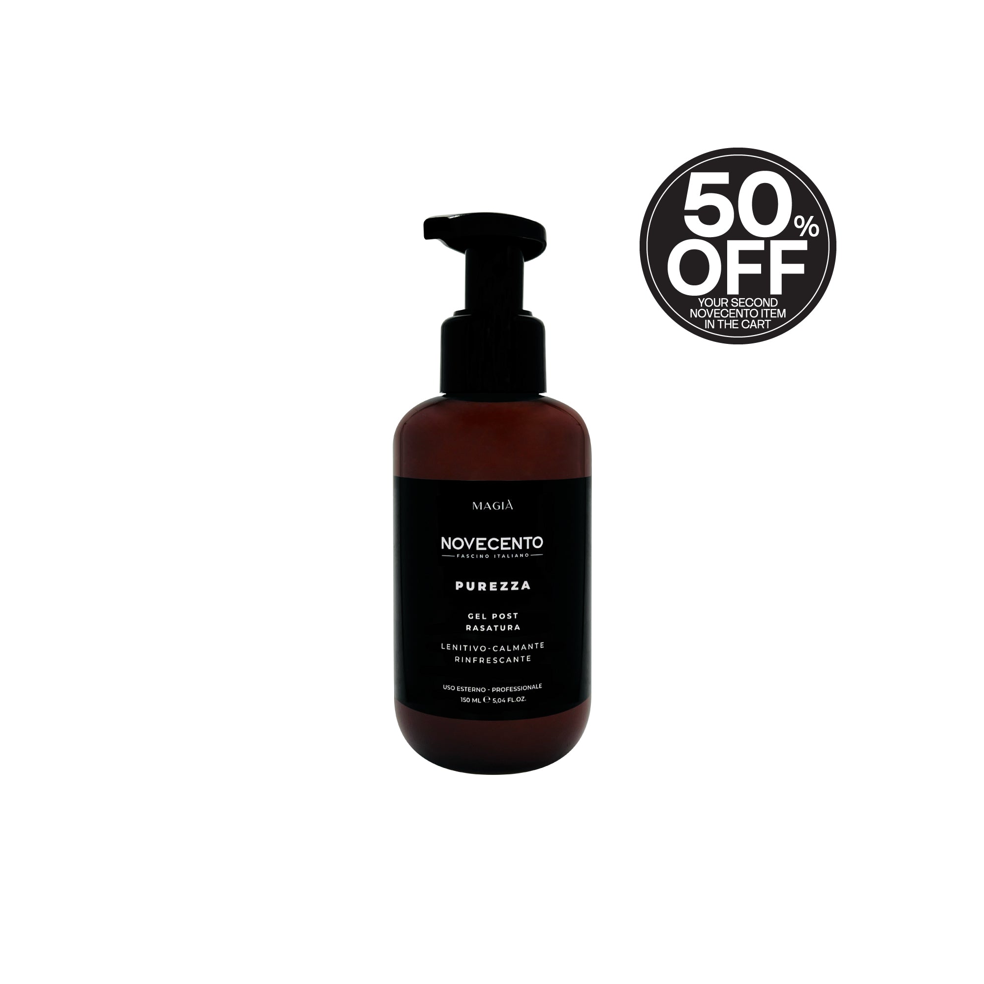 NOVECENTO | Purezza: Soothing and Refreshing Aftershave Gel - 150 Ml.