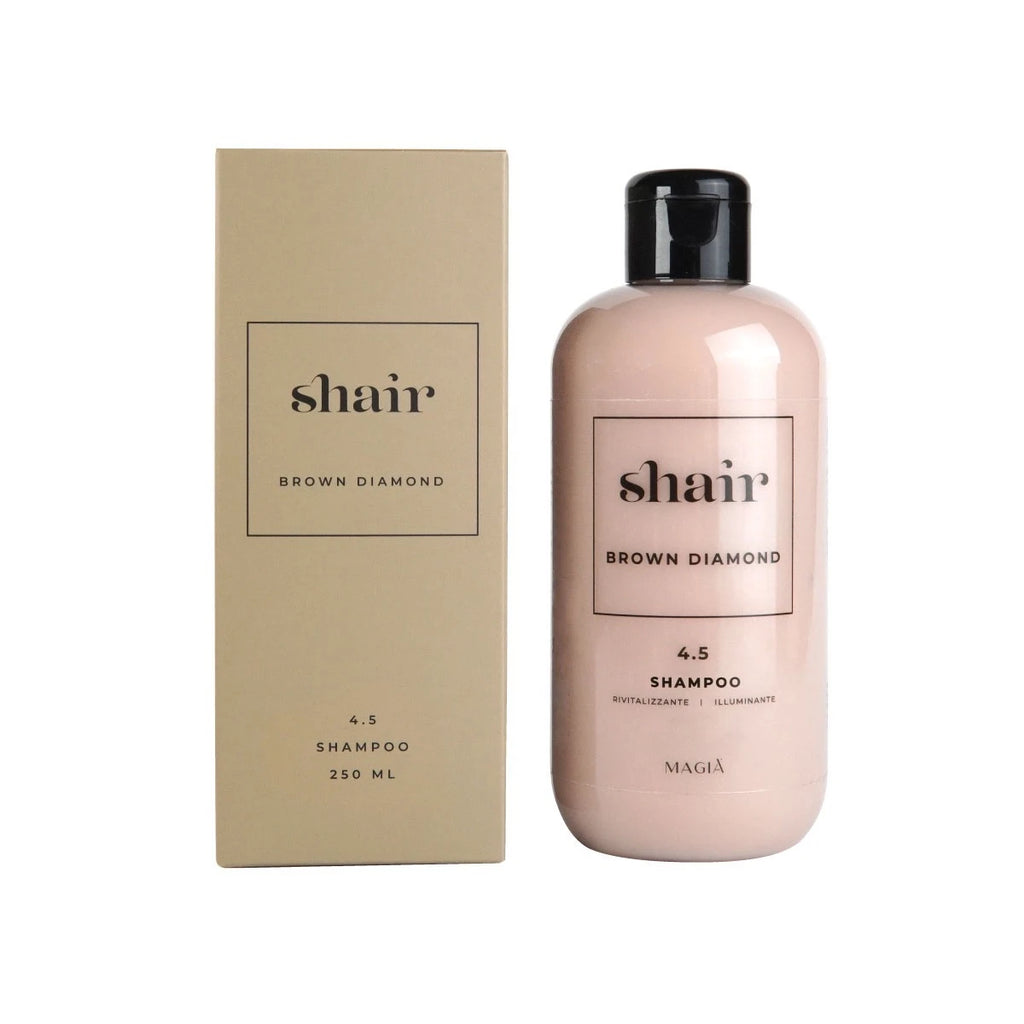 SHAIR | Brown Diamond Shampoo: Pflegende, geschmeidig machende Reparatur PH 4.5 - 250 ml.