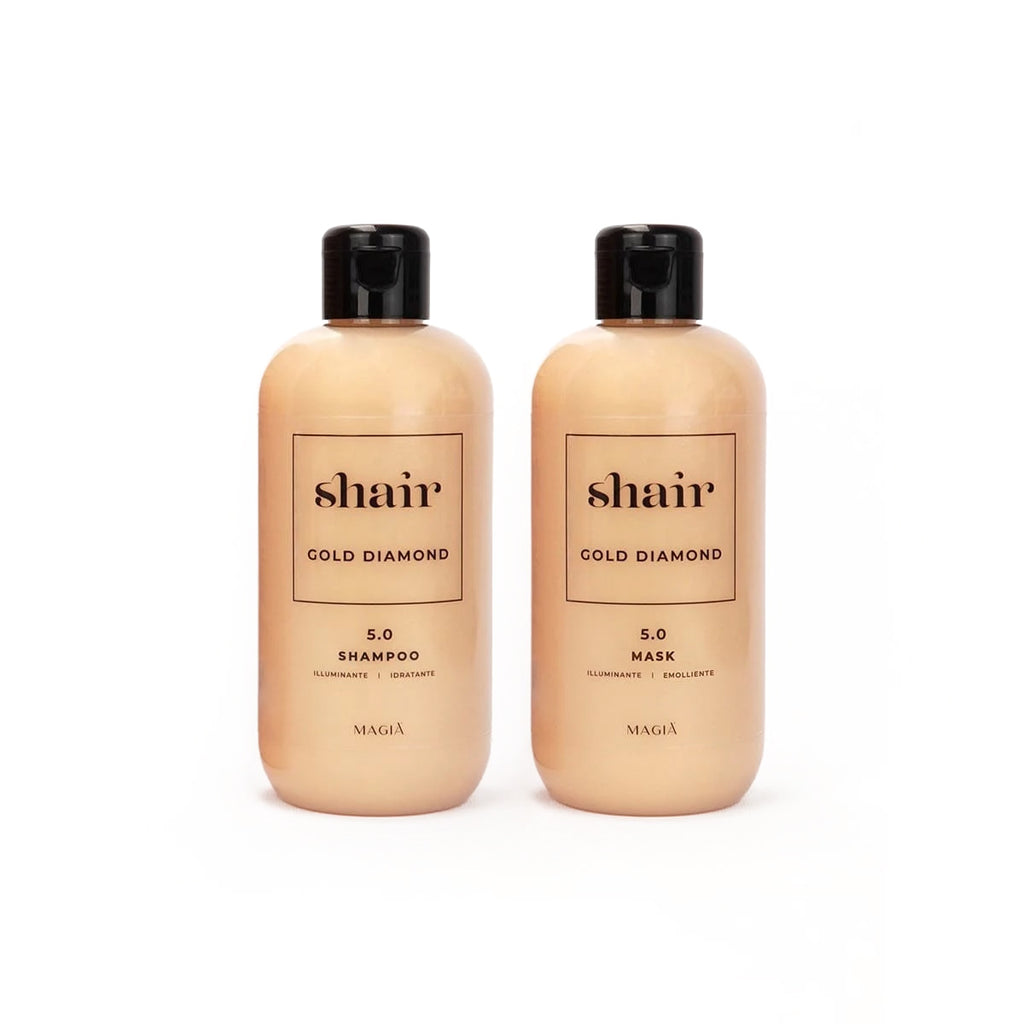 SHAIR | Gold Diamond Kit Shampoo + Maske – PH 5.0 2×250 ml.