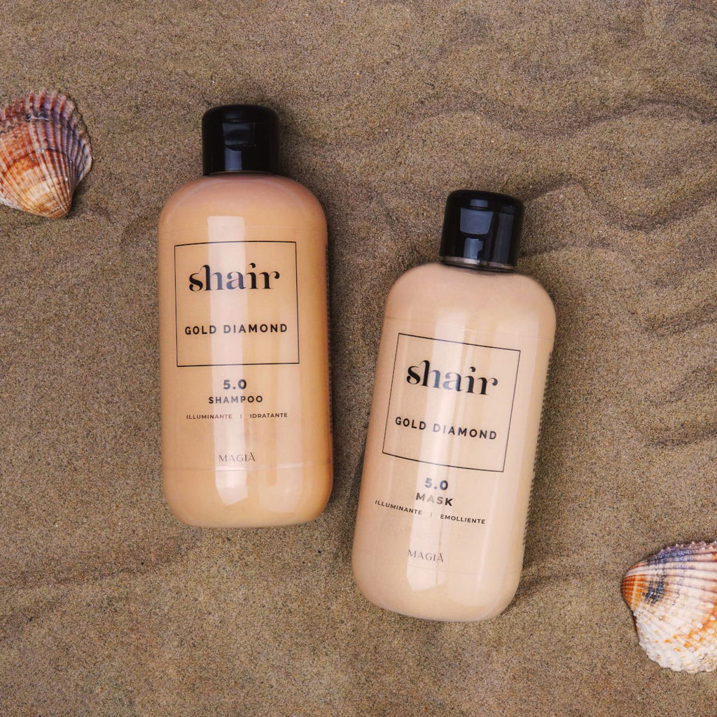 SHAIR | Gold Diamond Kit Shampoo + Maske – PH 5.0 2×250 ml.