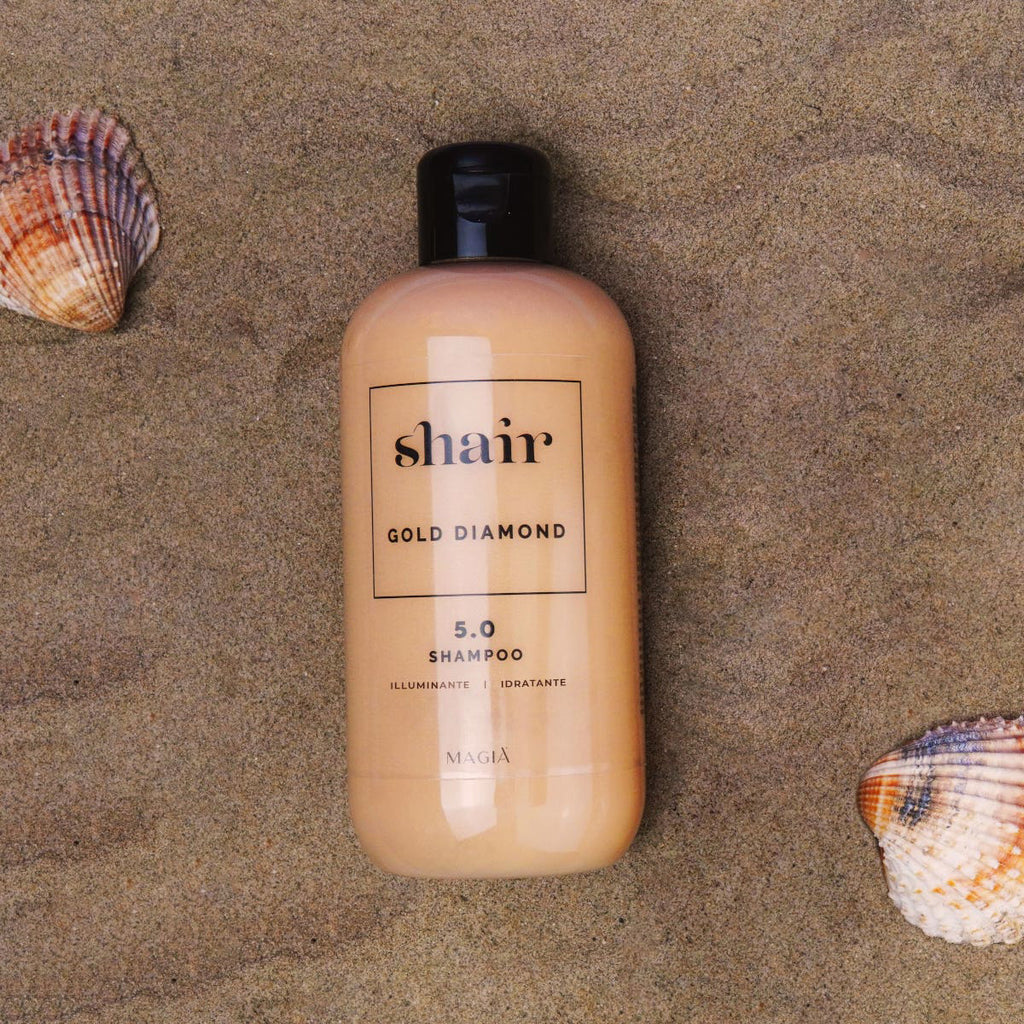 SHAIR | Gold Diamond Shampoo, Sommer Schutz - PH 5.0, 250 ml.