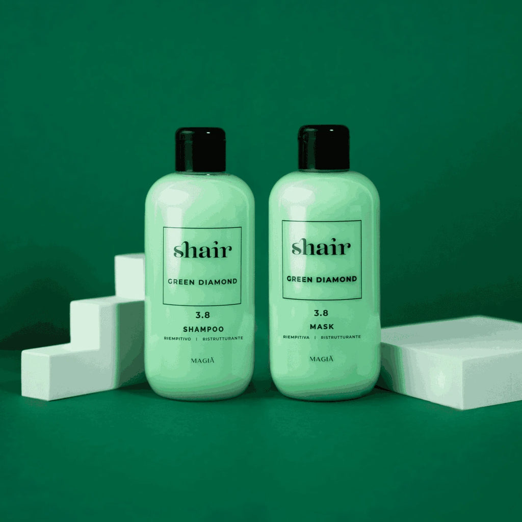 SHAIR | Green Diamond Kit - Shampoo + Maschera - PH 3.8, 250 Ml.