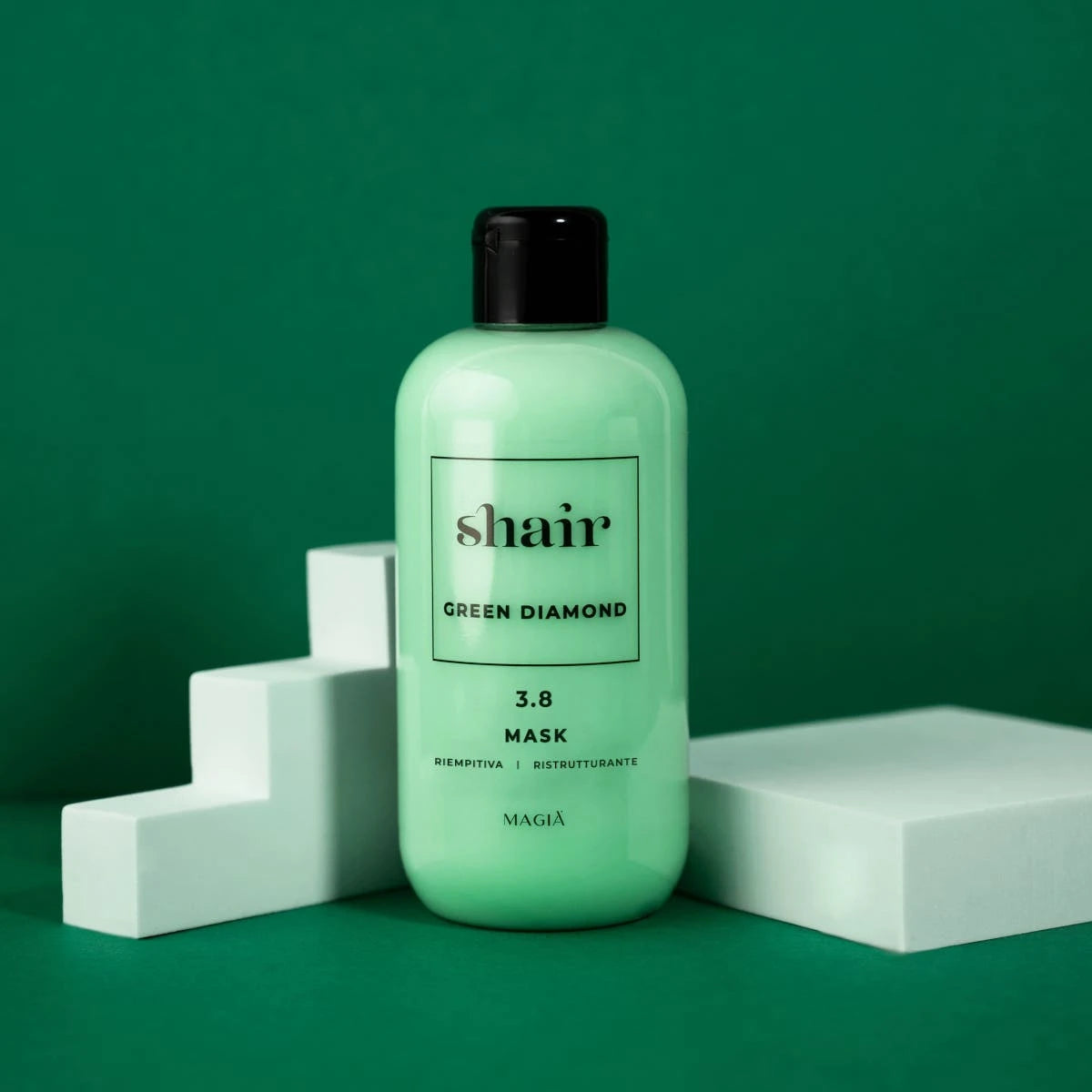 SHAIR | Green Diamond Maske: Aufpolsternd - PH 3.8, 250 ml.