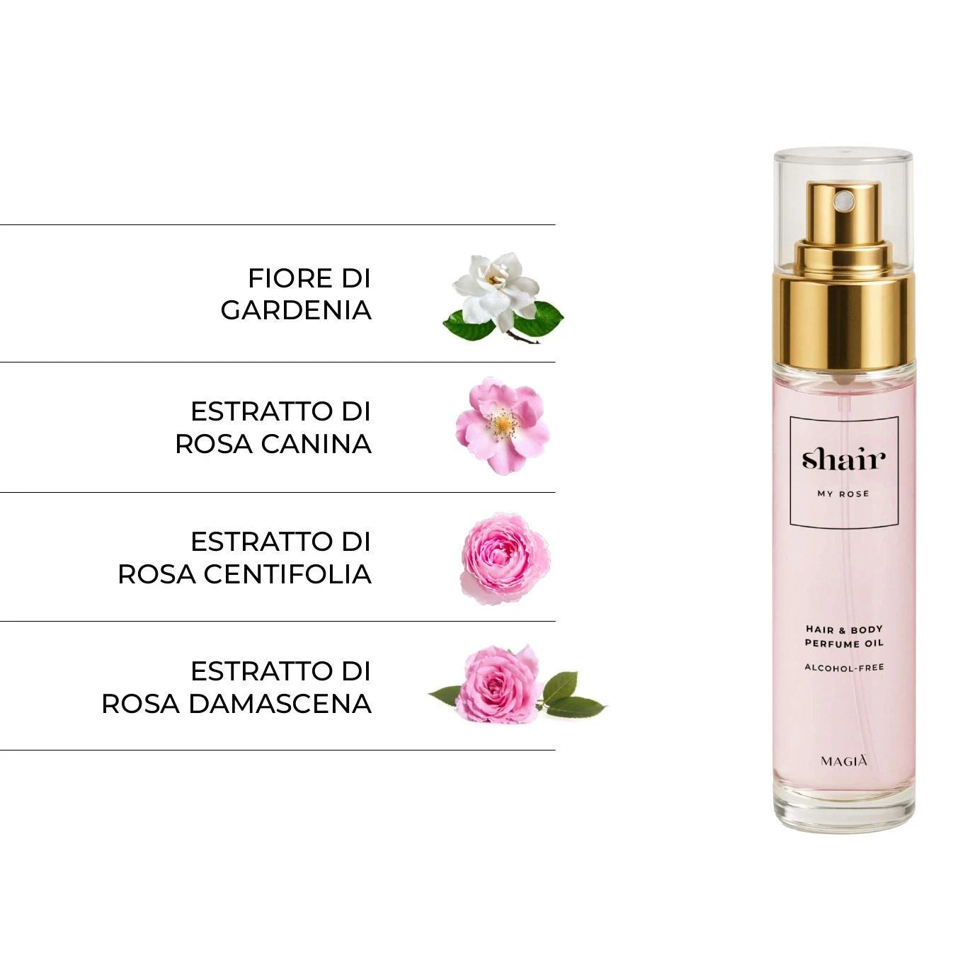 SHAIR | My Rose: Duftendes Öl für Haar und Körper – 50 ml