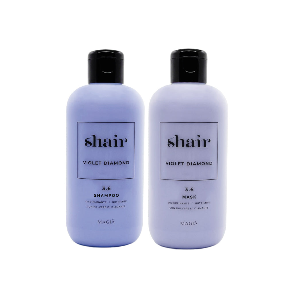 SHAIR | Violet Diamond Kit: Shampoo + Mask: Smoothing & Nourishing - PH 3.6 - 2x250 ML.