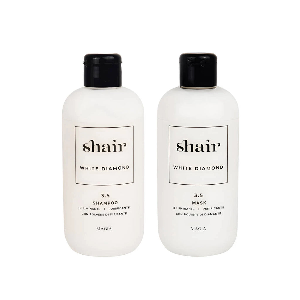 SHAIR | White Diamond Kit - Shampoo + Maske PH 3.5 (2×250 Ml.) Physiologischer PH