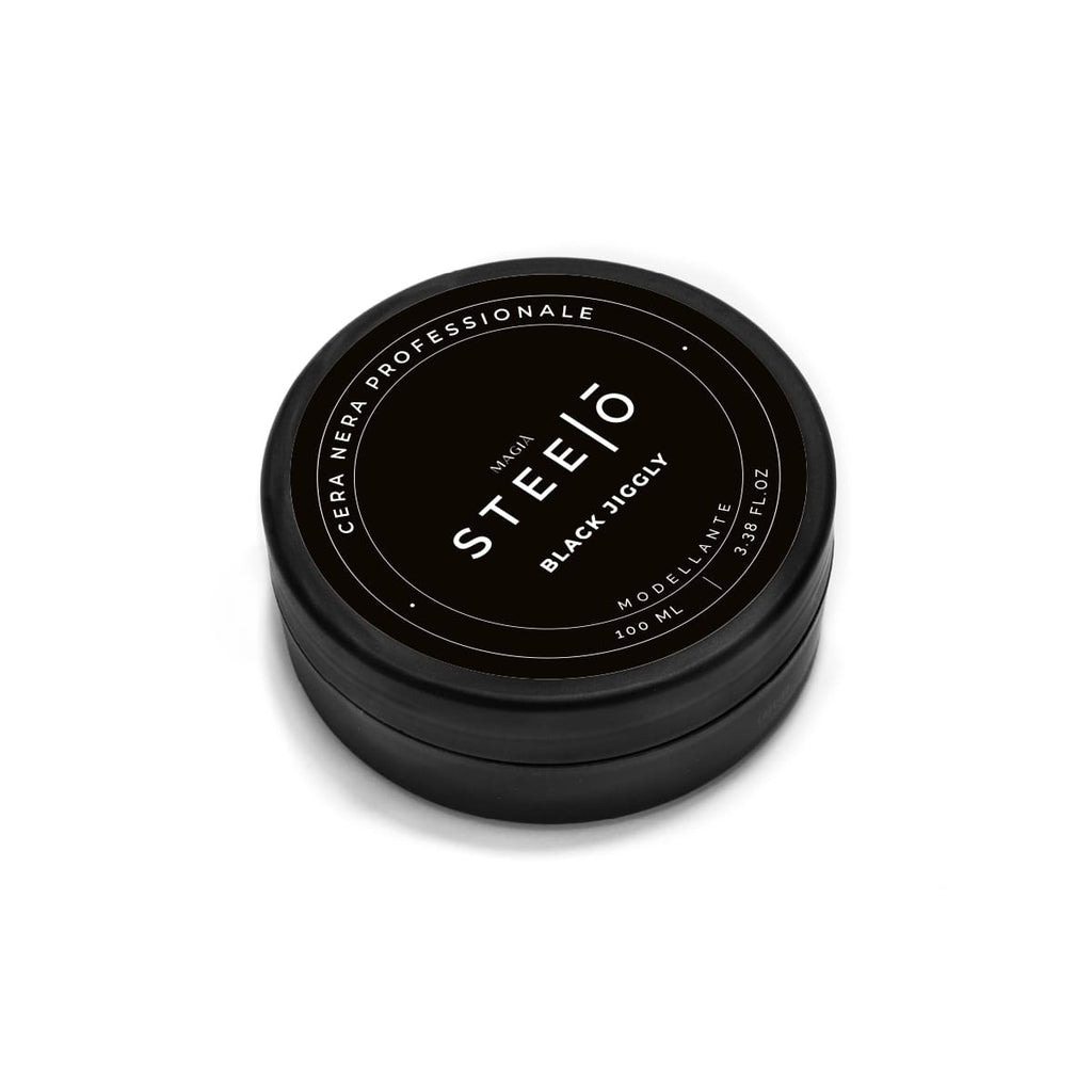 STEELO' STYLING | Black Jiggly Modeling: Professionelles schwarzes Wachs - 100 ml.